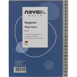 NOVOOO Register PP A5 40978 rau A-Z 24tlg.