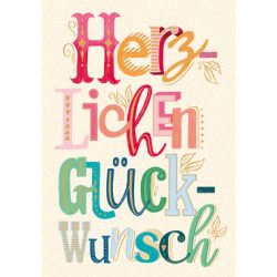 ABC Geburtstagskarte A4 54018 Herzlichen Gl&uuml;ckwunsch