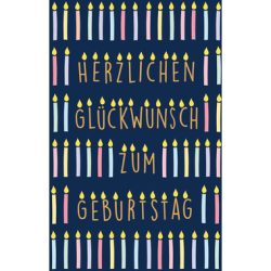 ABC Geburtstagskarte B6 51157 Bunte Kerzen