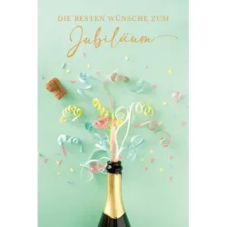 ABC Glückwunschkarte Jubi. DE B6 52314 Champagner