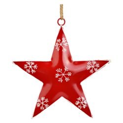 ROOST Weihnachtsh&auml;nger Stern 15x2cm 10044113 Metall, rot