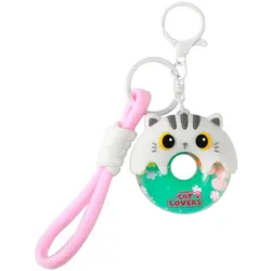 I-TOTAL Schlüsselanhänger Donut XL3066 White Cat