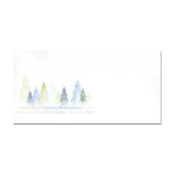 SIGEL Weihnachts-Umschlag Trees DU090 DIN lang (110x220 mm) 25 St&uuml;ck