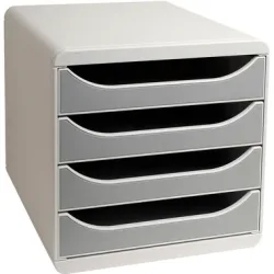 EXACOMPTA Schubladenbox grau 310041D 4 F&auml;cher