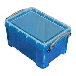 REALLY USEFUL BOX Kunststoffbox 0,3lt 68501406 transparent blau