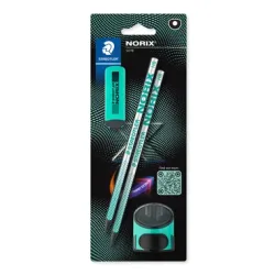 STAEDTLER Bleistift NORIX HB 181-HBBK2 inkl. Spitzer,Radierer 2 St&uuml;ck