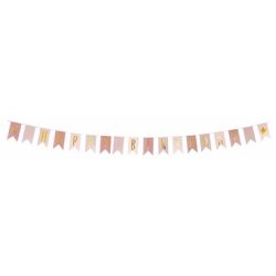 JABADABADO Wimpelkette A3217 Happy Birthday, pink 3.5m