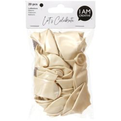 I AM CREATIVE Luftballons,creme,metallic 6010.72 20 St&uuml;ck