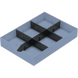 STYRO System-Schublade Styrodoc 268-405.36 Unterteilung taubenblau
