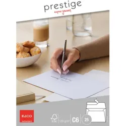 ELCO Briefumschlag Prestige C6 73118.12 120g,weiss,o.Fenster 25 Stk.