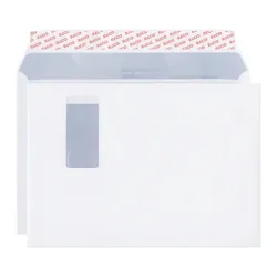 ELCO Couvert Office Fenster re. C4 74522.12 120g,hochweiss,Kleber 50 Stk.