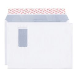 ELCO Couvert Office Fenster re. C4 74522.12 120g,hochweiss,Kleber 50 Stk.