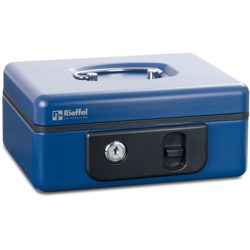 RIEFFEL Geldkassette DeLuxe 3 DELUXE3BL 23x18,5x8cm blau
