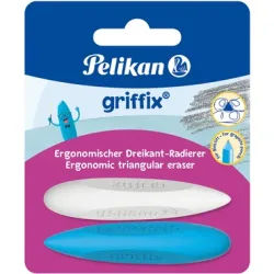 PELIKAN Radiergummi Griffix 605311 blau/weiss 2 St&uuml;ck