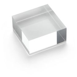 DEFLECTO Acrylblock 50x25mm AB125 transparent poliert