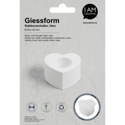 I AM CREATIVE Silikon Giessform 1704.25 Kerzenhalter Herz