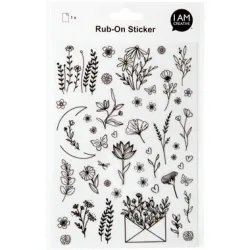 I AM CREATIVE Rub on Sticker A5 4010.58 Blumen