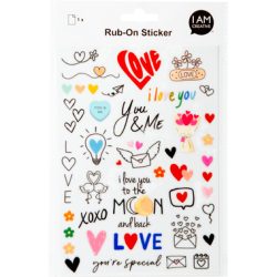 I AM CREATIVE Rub on Sticker A5 4010.60 Liebe