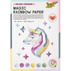 FOLIA Regenbogenpapier 120g, 250g 12049 Magic