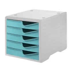 STYRO Styroswingbox 275-8430.5282 aqua/grau 5 Schubladen