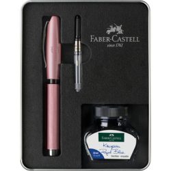 FABER-CASTELL Geschenkset Essentio M 149626 ros&eacute;, mit Tintenfass