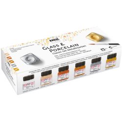 KREUL Glas-Porzellanmalfarben 16603 Metallic 6x20ml