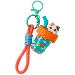 I-TOTAL Schl&uuml;sselanh&auml;nger Bubble Tea XL3077 Orange Cat