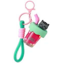 I-TOTAL Schl&uuml;sselanh&auml;nger Bubble Tea XL3079 Grey Cat