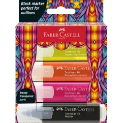 FABER-CASTELL Textmarker TL 46 Glassy 254693 Superfluor 4 St&uuml;ck