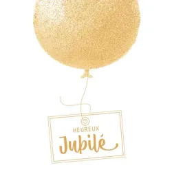 ABC Gl&uuml;ckwunschkarte Jubi. FR B6 53244 Goldener Ballon