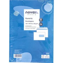 NOVOOO Couvert m/Fenster rechts C5 731515 100g, weiss 50 Stück