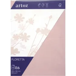 ARTOZ Karten 1001 E6 15837226-281 200g, light rose 5 Blatt