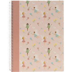 ANCOR Spiralbuch Hardcover A4 128727 Fairies Tale, liniert 80 Blatt