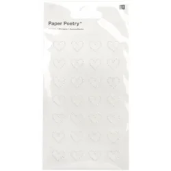 RICO DESIGN Perlensticker Herzen S 99001.22.51 weiss 28 Stück