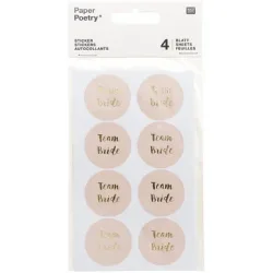 RICO DESIGN Sticker Team Bride 99001.22.16 puder 32 Stück