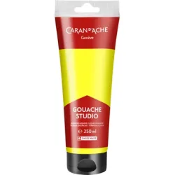 CARAN D'ACHE Deckfarbe Gouache 250ml 2331.240 zitronengelb fluo, Studio