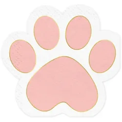 PARTYDECO Servietten 15.5x14.5cm SPK38 Katzenpfoten 12 Stück