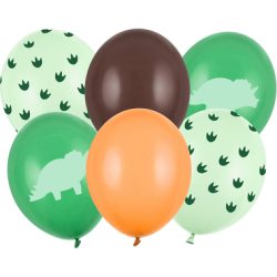 PARTYDECO Ballons 30cm SB14P3350006 Dinoaurier 6 Stück