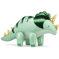 PartyDeco - Folienballon Triceratops, Grün