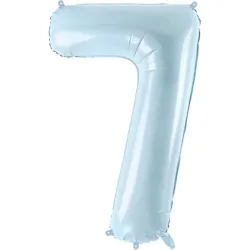 PARTYDECO Folienballon Ziffer 7 72cm FB230P7001J hellblau