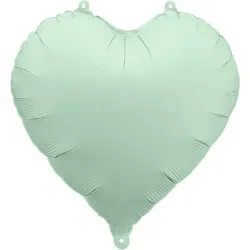 PARTYDECO Folienballon 35cm FB9T-012 Herz hellgrün