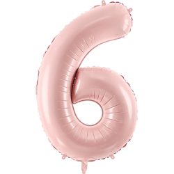 PARTYDECO Folienballon Ziffer 6 72cm FB230P6081J rosa