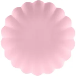 PARTYDECO Teller Rüsche 22cm TPL1-081 rosa 4 Stück