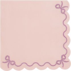 PARTYDECO Servietten Rüschen 33x33cm SP33-87-081J rosa 12 Stück
