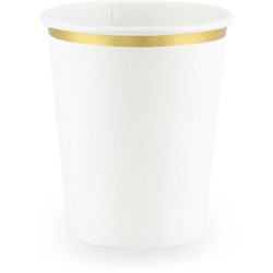 PARTYDECO Becher 260ml KPP30008EU1 weiss/gold 6 Stück