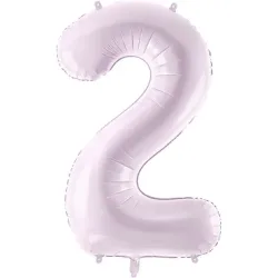 PARTYDECO Folienballon Ziffer 2 72cm FB230G-2-014 lila