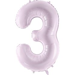 PARTYDECO Folienballon Ziffer 3 72cm FB230G-3-014 lila