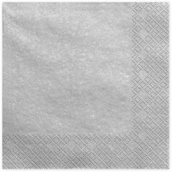 PARTYDECO Servietten 33x33cm SP33-1-018ME silber 20 Stück