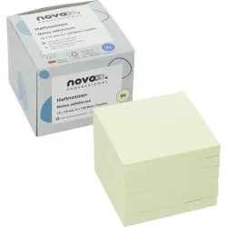 NOVOOO Haftnotizen Recycling 75x75mm 5654-11box gelb 6x100 Blatt