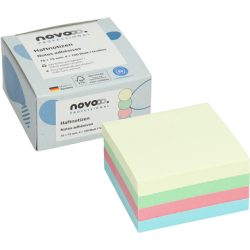 NOVOOO Haftnotizen Recycling 75x75mm 5654-88box-4 assortiert 4x100 Blatt